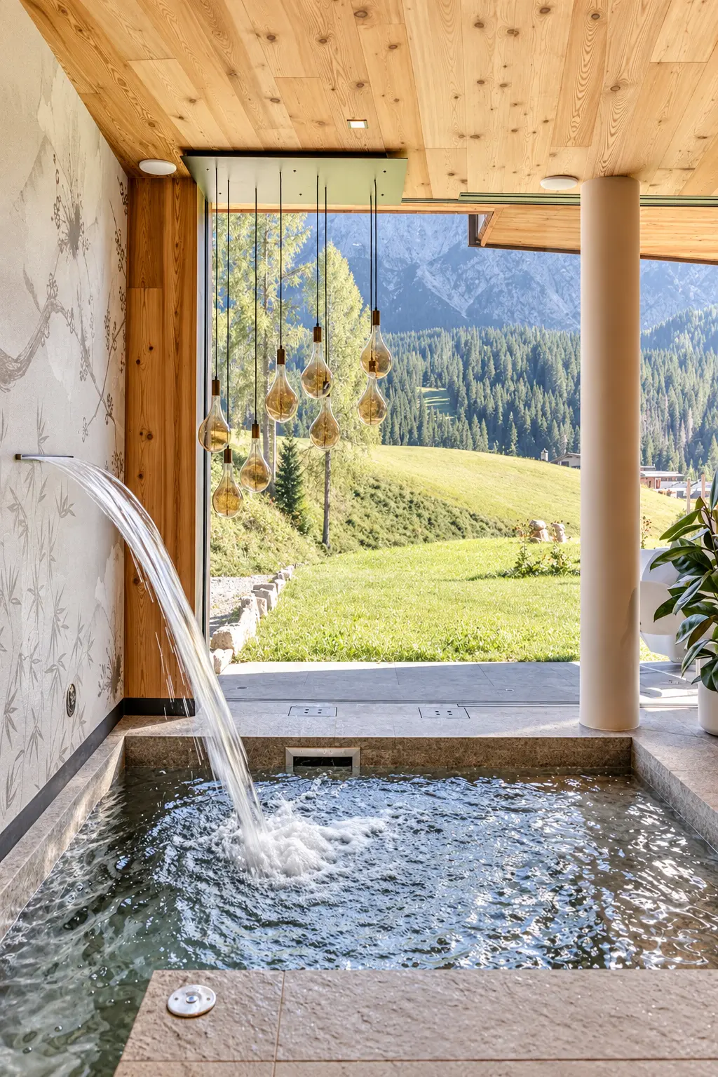 La Private Spa con vasca e vista sulle Dolomiti
