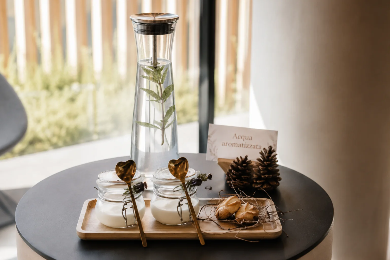 Acqua aromatizzata e piccoli rituali di benessere nella Private Spa