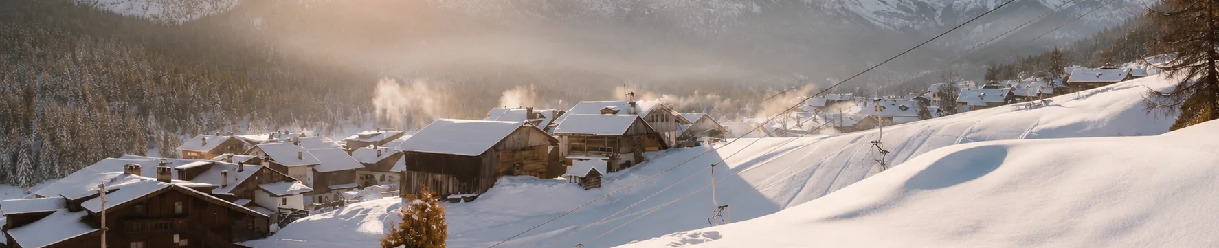 Sappada innevata al tramonto
